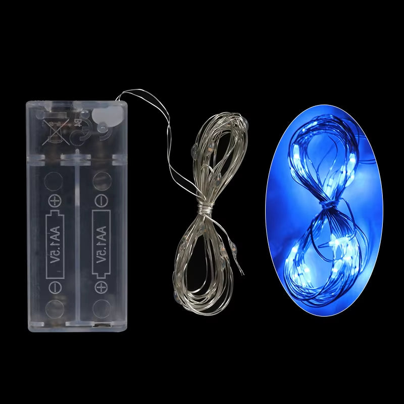 2M Snowflake Santa Claus LED Garland String Lights Merry Christmas Decoration for Home Xmas Tree Ornament Navidad Natal New Year