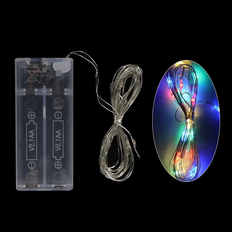 2M Snowflake Santa Claus LED Garland String Lights Merry Christmas Decoration for Home Xmas Tree Ornament Navidad Natal New Year