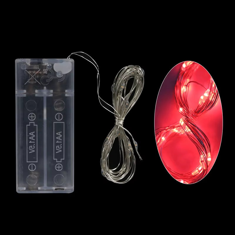 2M Snowflake Santa Claus LED Garland String Lights Merry Christmas Decoration for Home Xmas Tree Ornament Navidad Natal New Year