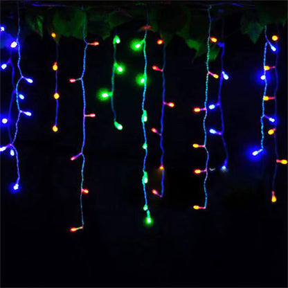 5M Christmas Garland LED Curtain Icicle String Lights Droop 0.4-0.6M AC 220V Garden Street Outdoor Decorative Holiday Light