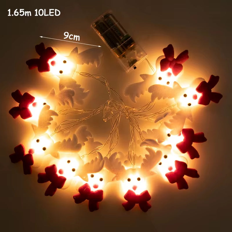 2M Snowflake Santa Claus LED Garland String Lights Merry Christmas Decoration for Home Xmas Tree Ornament Navidad Natal New Year