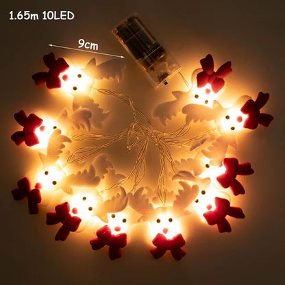 2M Snowflake Santa Claus LED Garland String Lights Merry Christmas Decoration for Home Xmas Tree Ornament Navidad Natal New Year