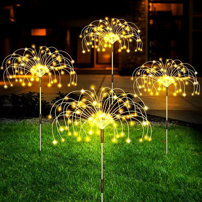 Solar Firework Light Outdoor Firework Solar Garden Decorative Lights for Walkway Pathway Backyard Christmas Decoration Parties