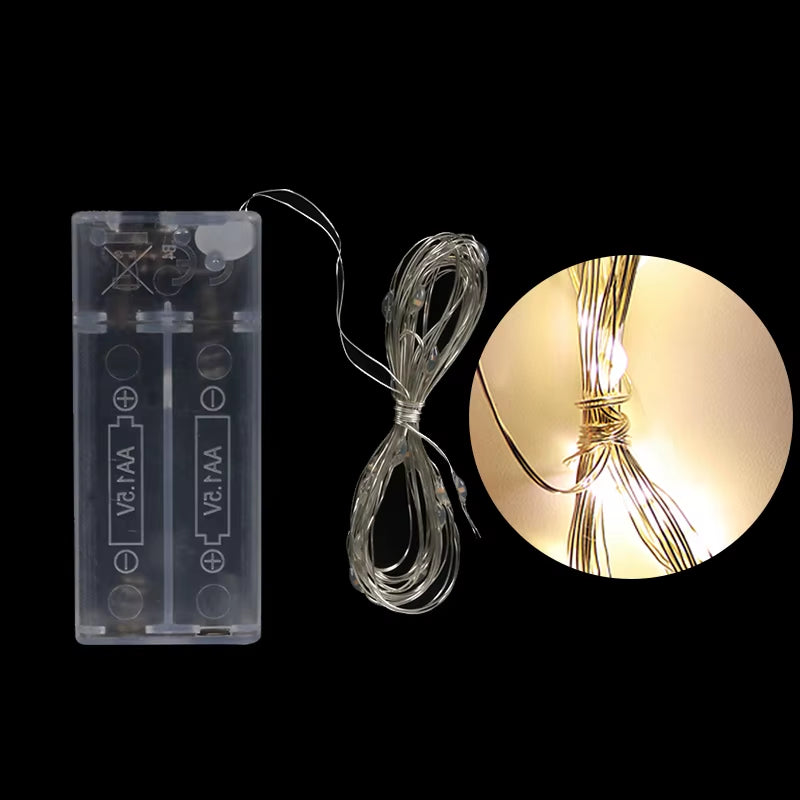 2M Snowflake Santa Claus LED Garland String Lights Merry Christmas Decoration for Home Xmas Tree Ornament Navidad Natal New Year